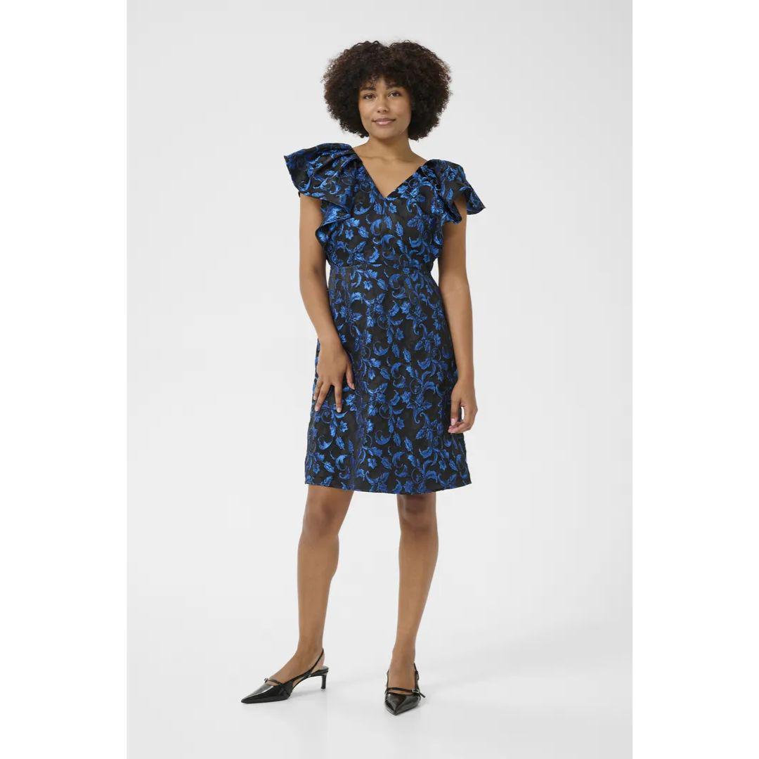 Astro Flounce Dress - Blue Flower