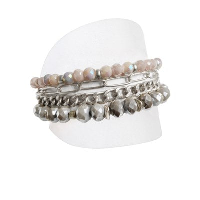 Multi Strand Glass Bead Chain Bracelet