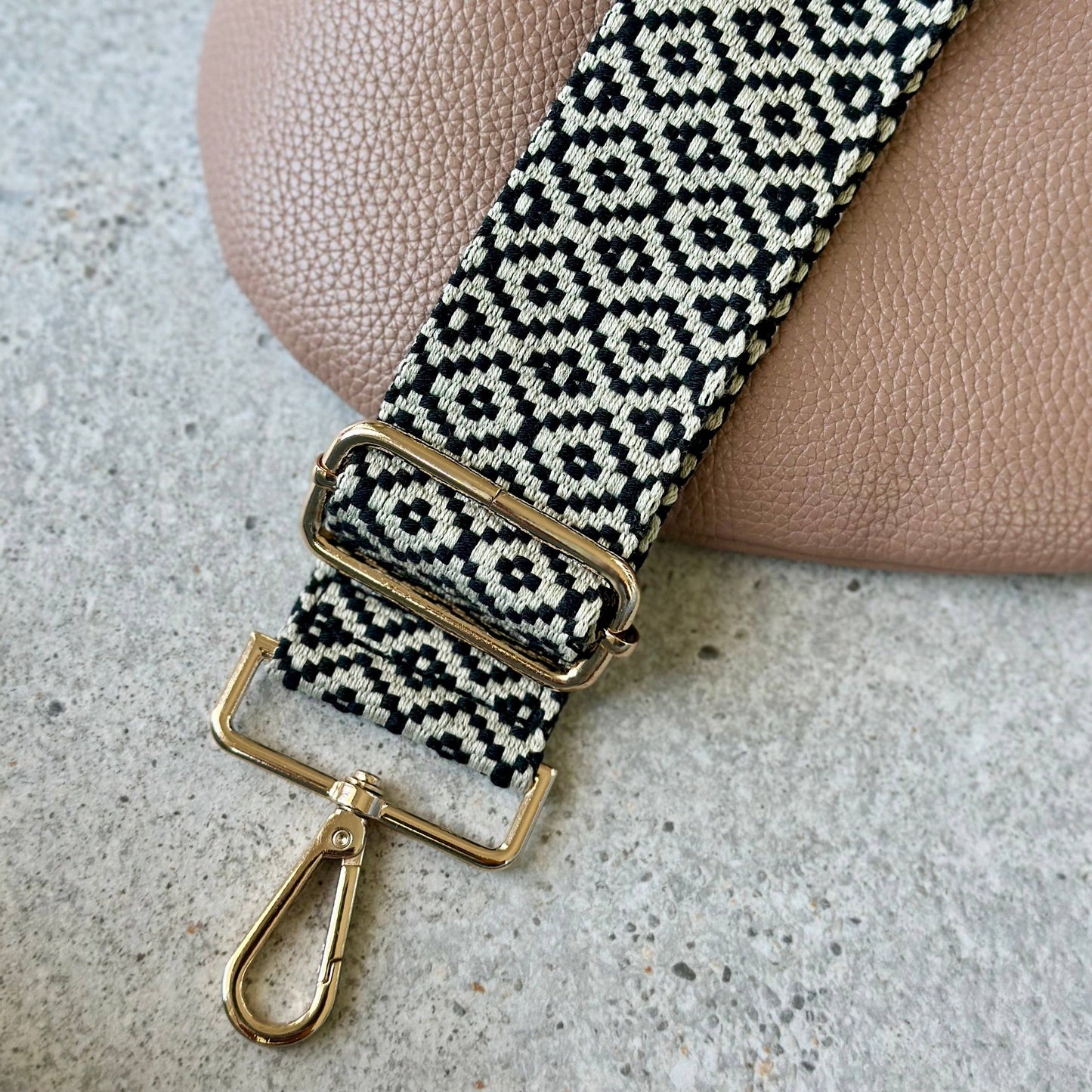 Crossbody Bag Strap - Black & Cream