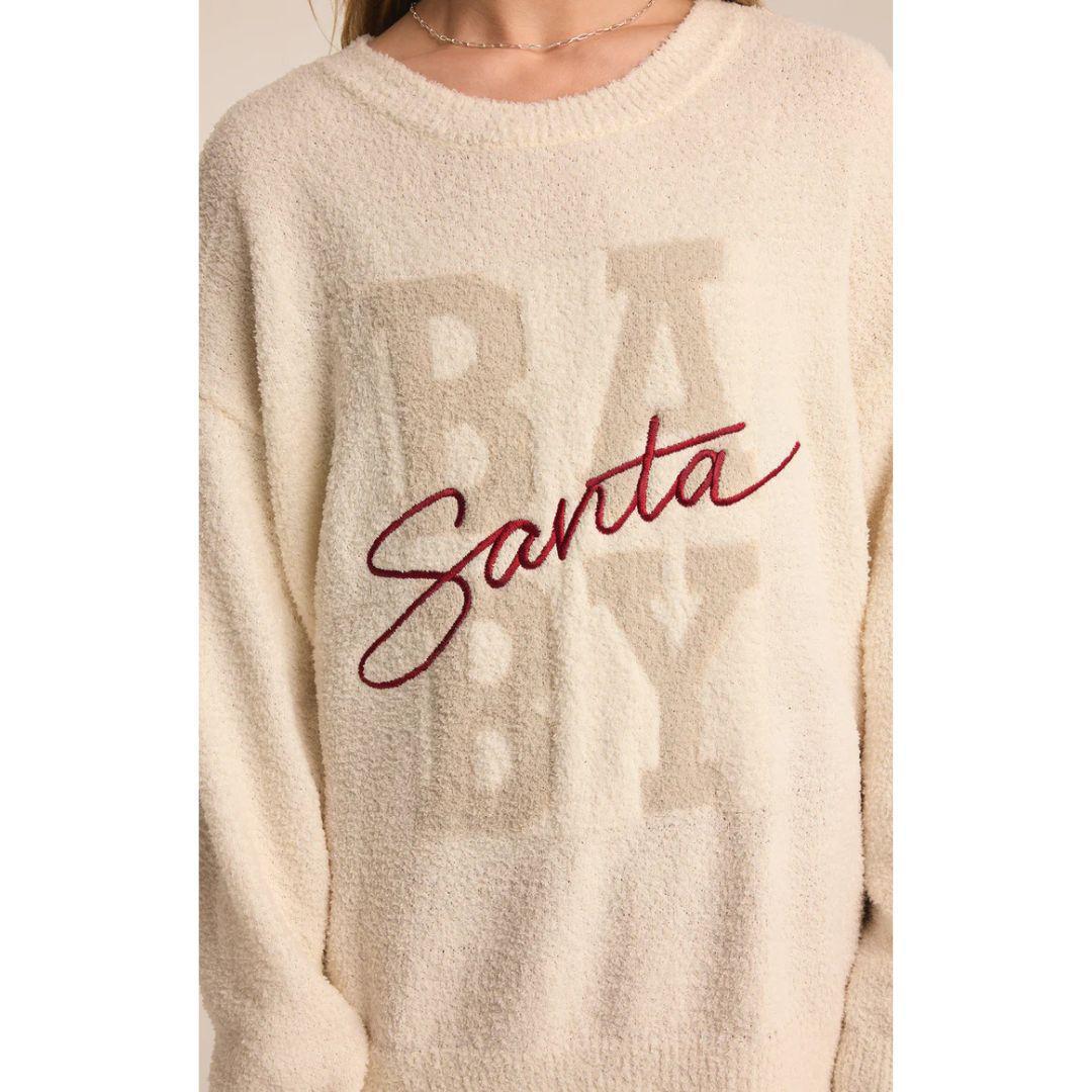 Santa Baby Cozy Sweater - ZLT244416 - Sea Salt