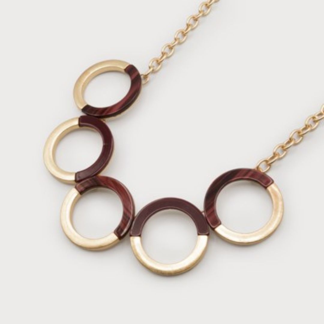 Multi Ring Necklace - 1688