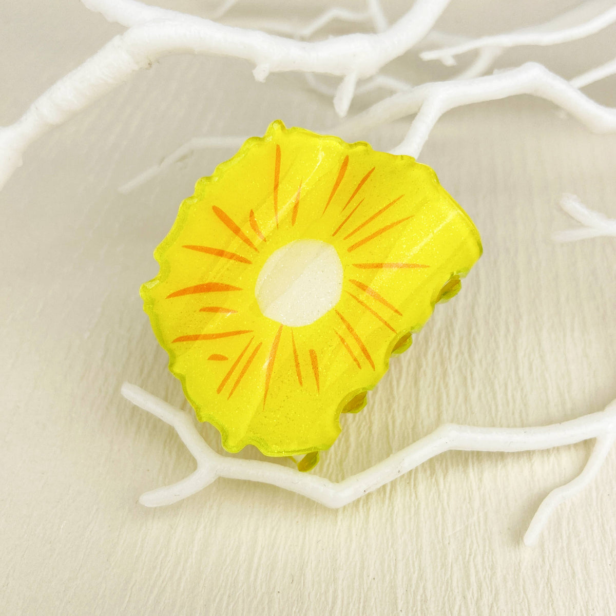 Fruit Rainbow Fun Hair Clip - Lemon