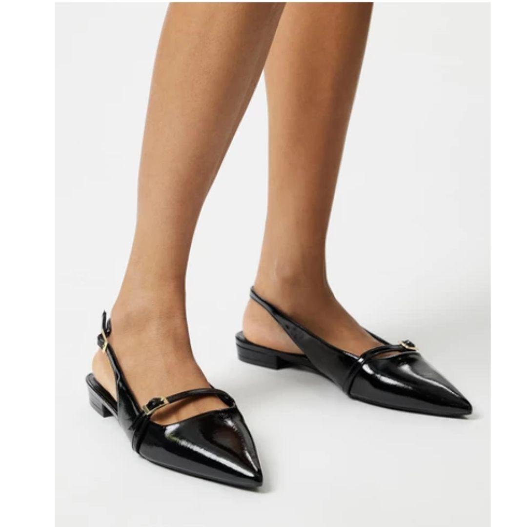 Ilie Patent Slingback | Black