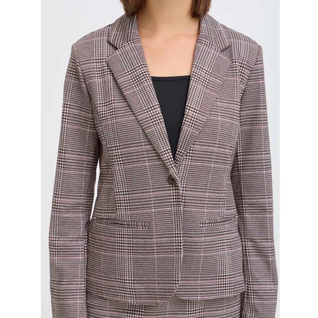 Babett Houndstooth Blazer | Hot Fudge
