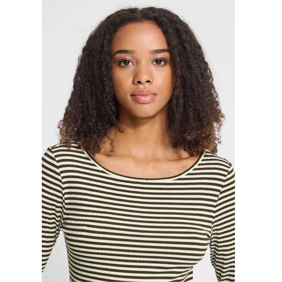 ICHI Cella Long Sleeve Stripe Top | 20122819