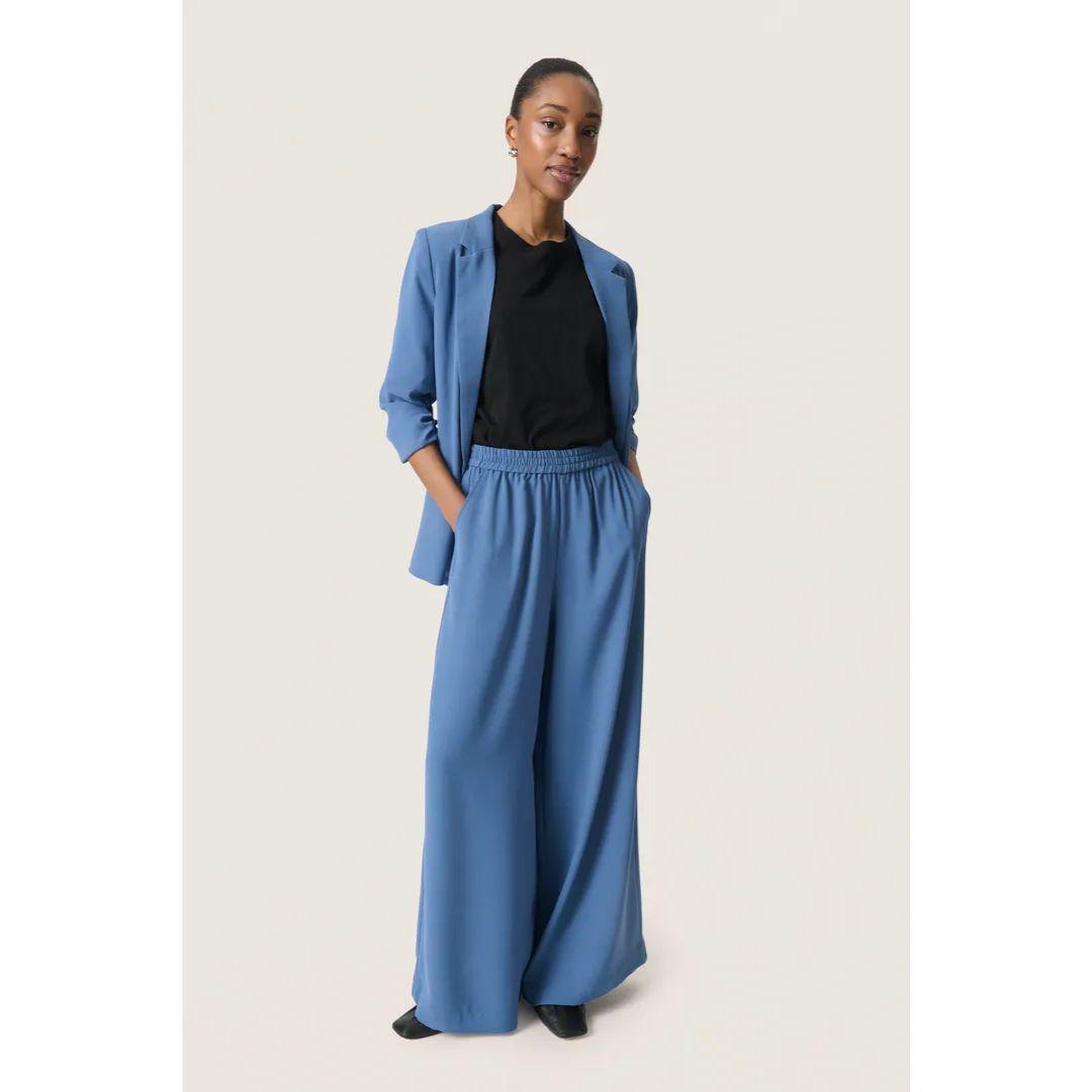 Shirley Wide Leg Pants | Bijou Blue