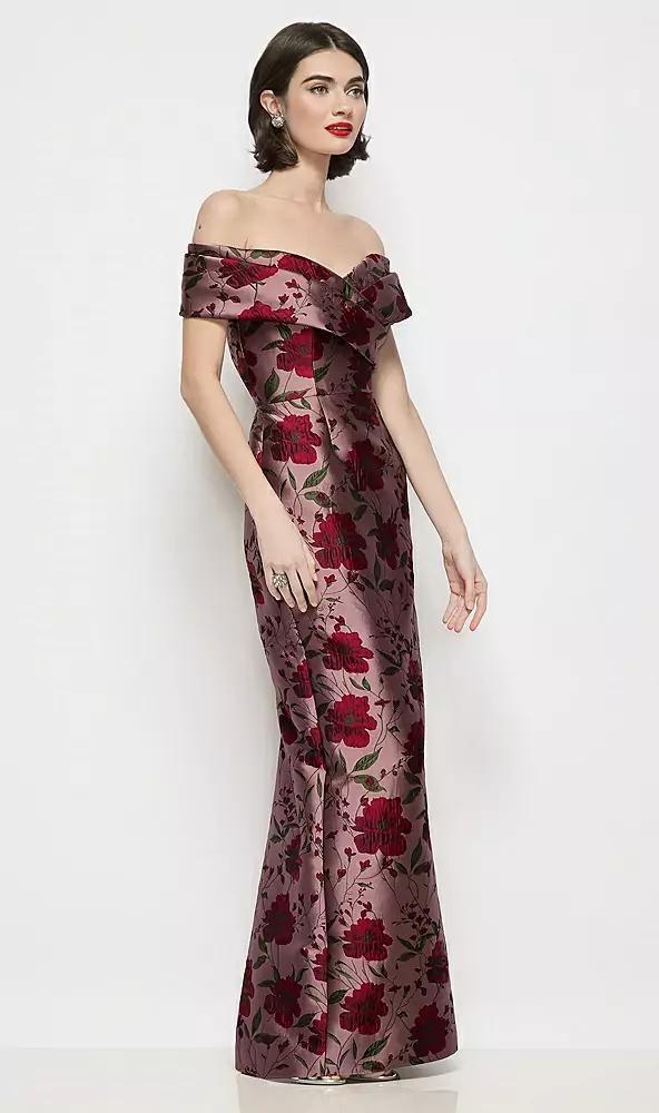 Alfred Sung Constance Gown | D887WRB | Wild Rose Brocade