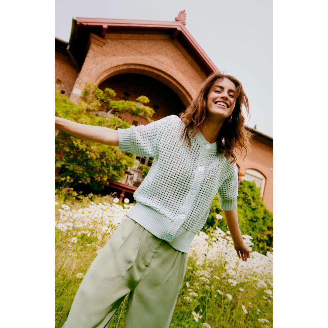 Dalano Wide Leg Trouser - 20816471 - Sea Spray