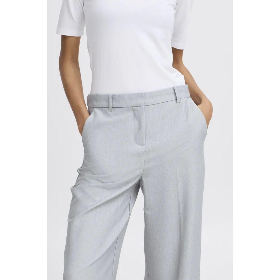 Danta Wide Leg Crop Pants - 20815027 - Grey