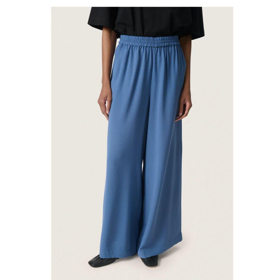 Shirley Wide Leg Pants | Bijou Blue