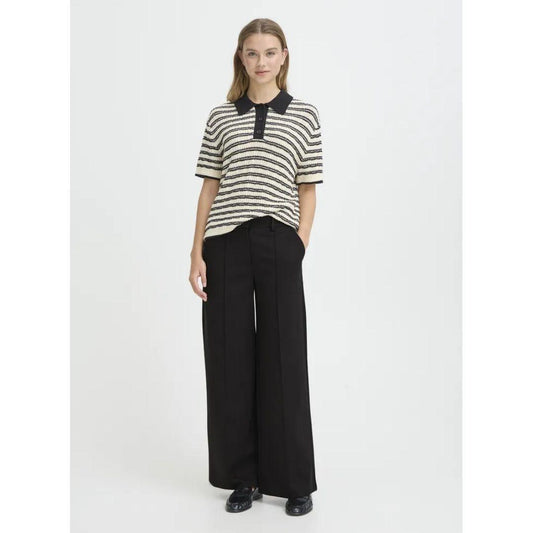 Kate Wide Seamed Trouser | Black