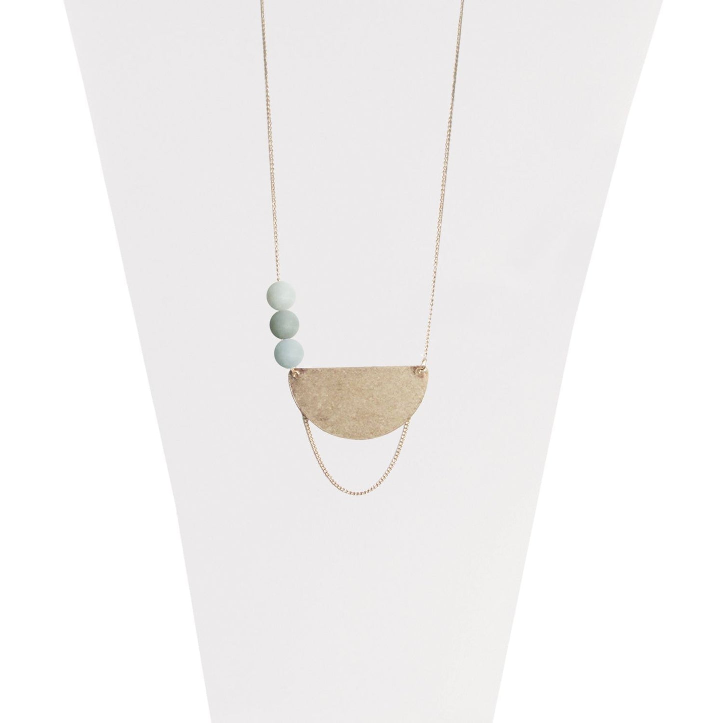 Half Moon Beaded Necklace - 1393