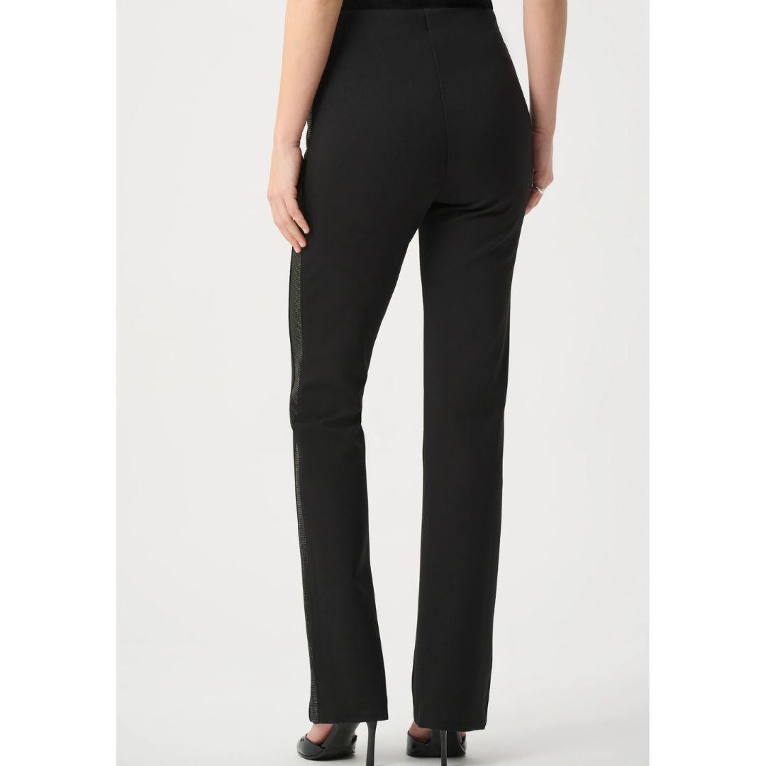 JOSEPH RIBKOFF Flared Pants with Rhinestones | 264074 | Black