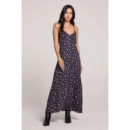 Maxine Midi Dress - S3441-W647 - Navy Floral