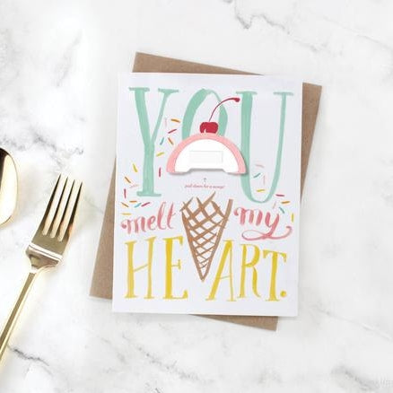 You Melt My Heart Ice Cream Pop-up Card
