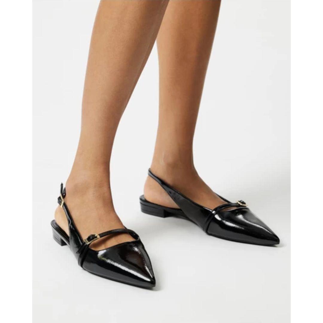 Ilie Patent Slingback | Black