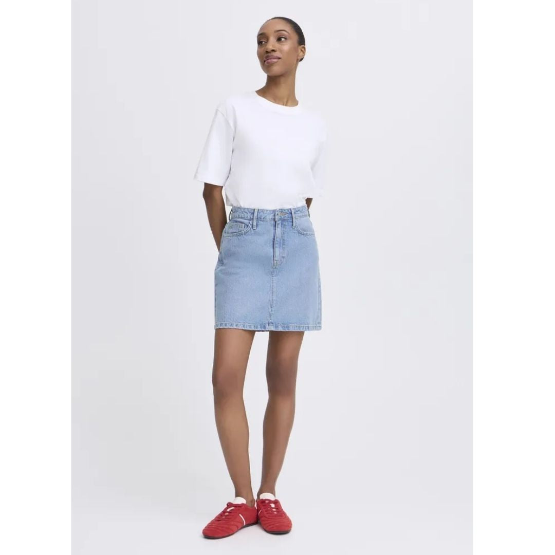 Kallie Skirt - 20816754 - Light Blue Denim