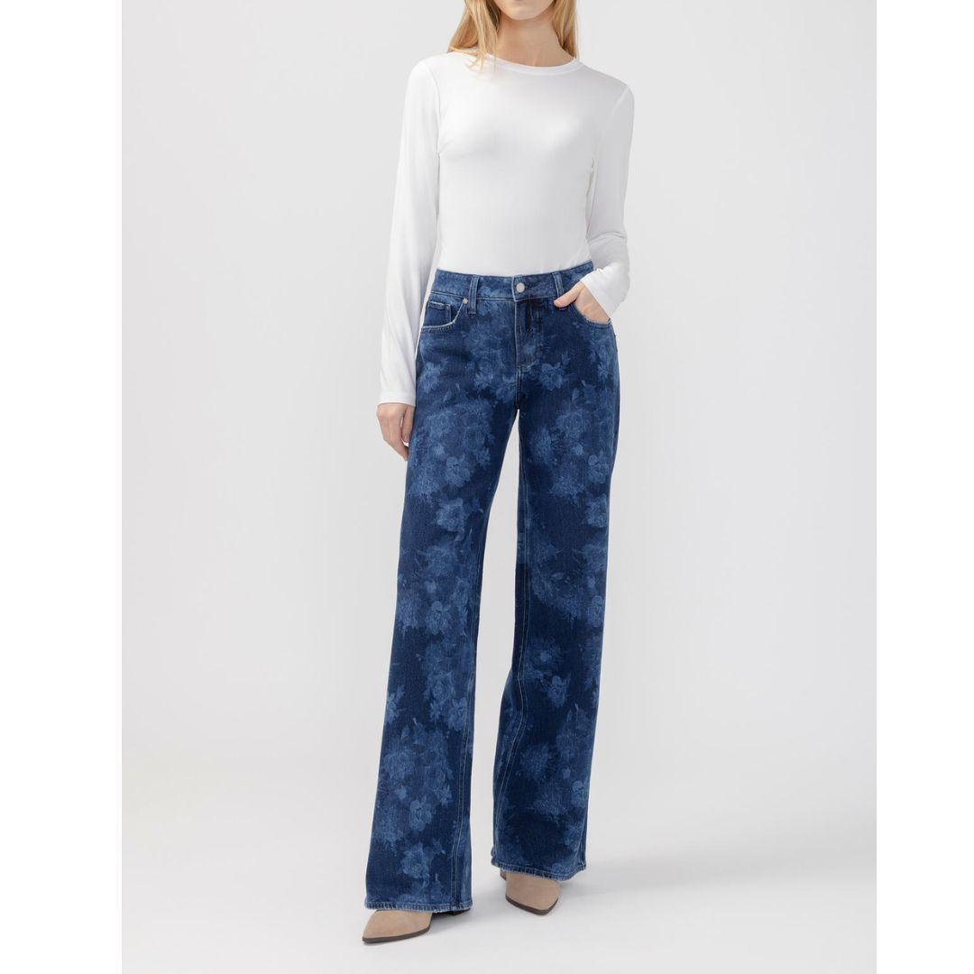 SILVER JEANS Suki Wide Leg Jeans | L93905ADF308 | Floral