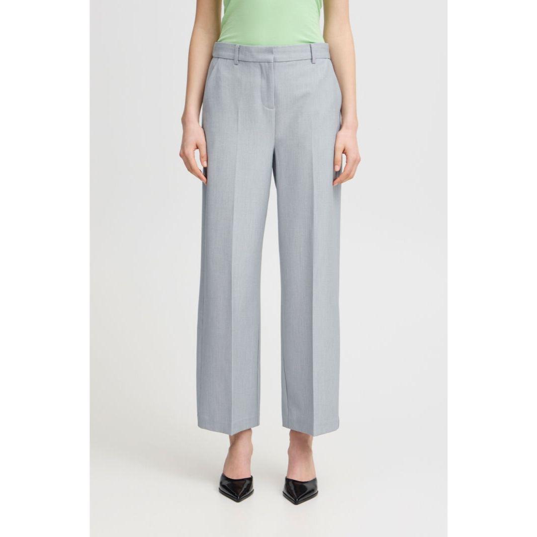 Danta Wide Leg Crop Pants - 20815027 - Grey