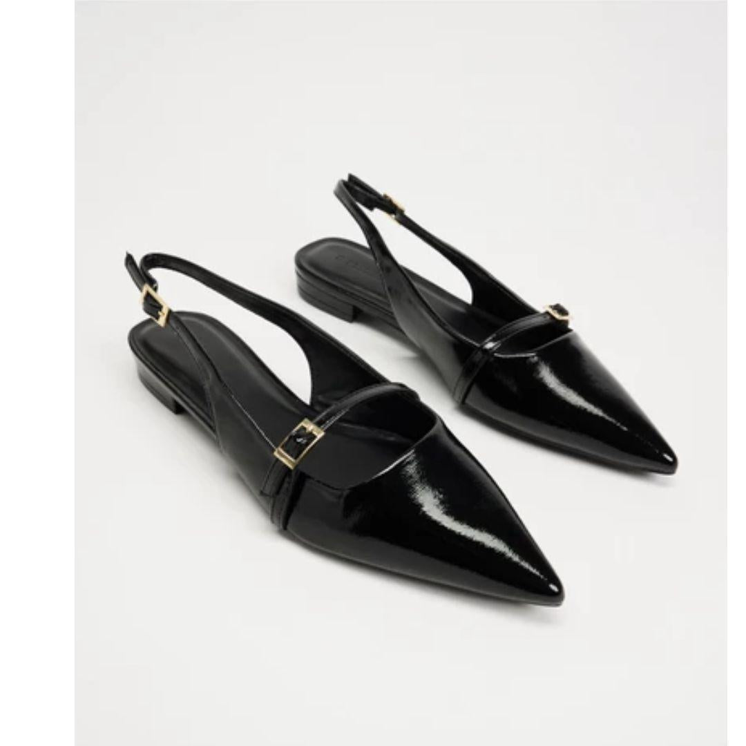 Ilie Patent Slingback | Black