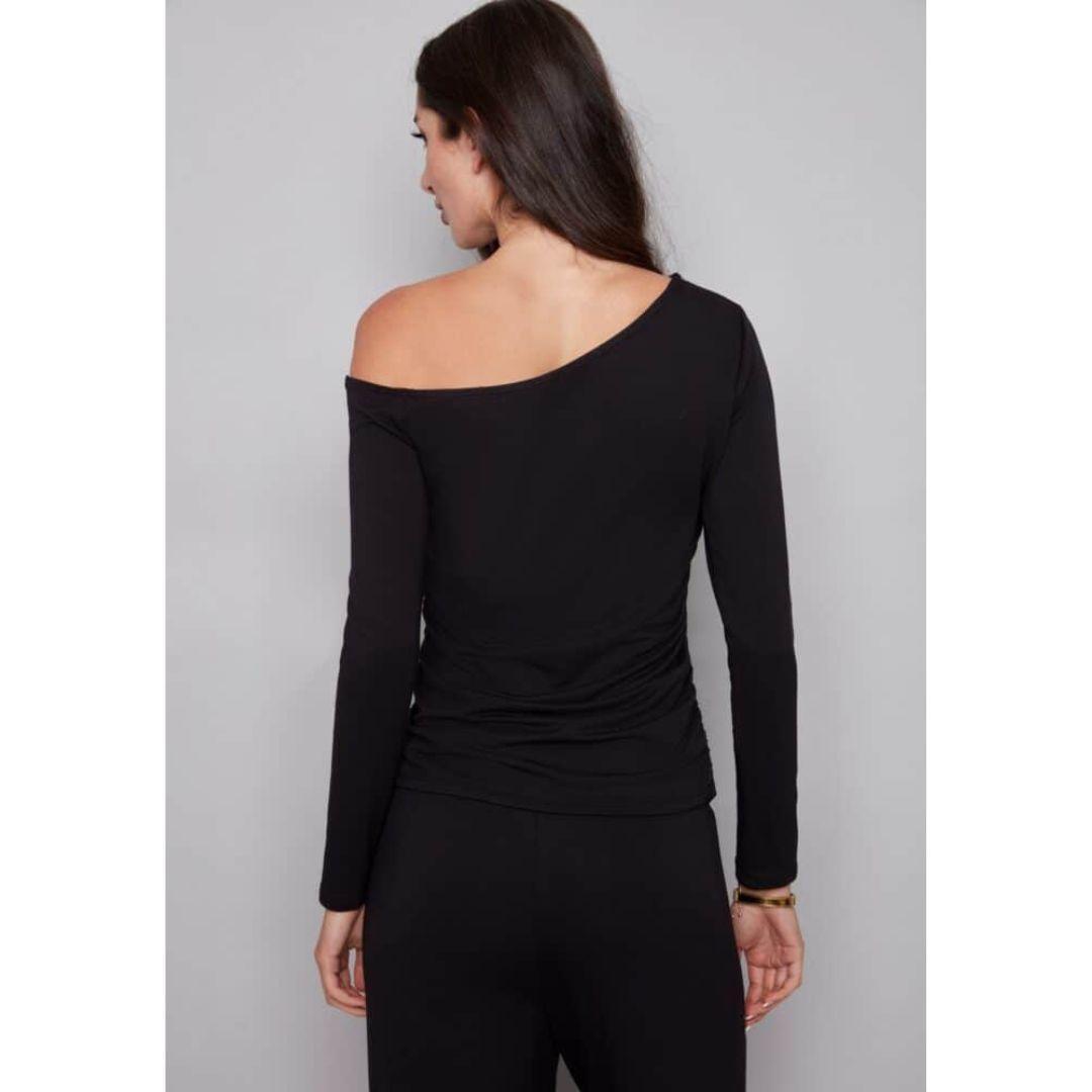 Claude Provence Drop-Shoulder Top - Black