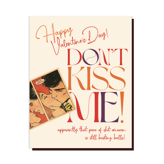 Omicron Kiss Valentine Card - Offensive and Delightful
