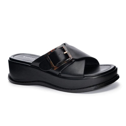 CHINESE LAUNDRY Clarke Footbed Sandals | Black