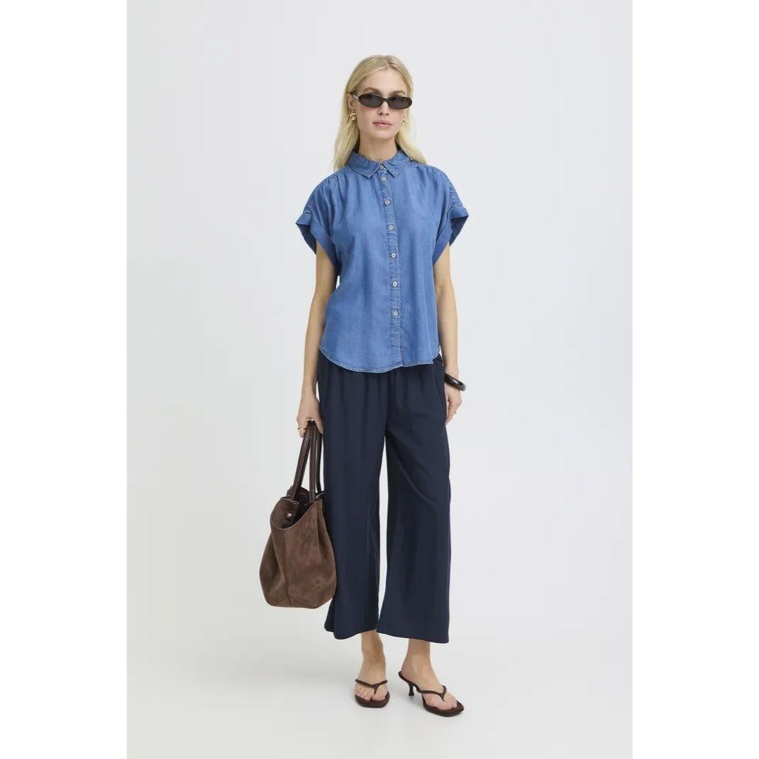 Joella Crop Pants | Medieval Blue