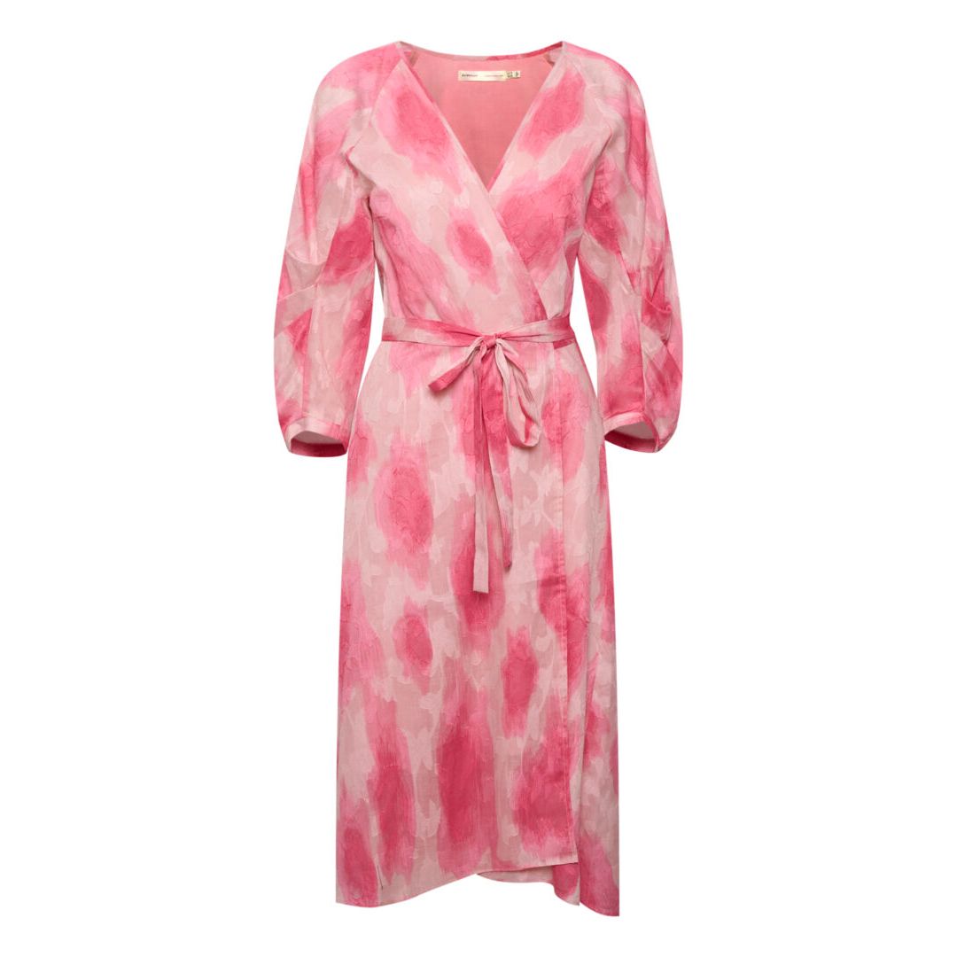 Dimitra Wrap Dress - 30108142 - Pink Soft Shadow