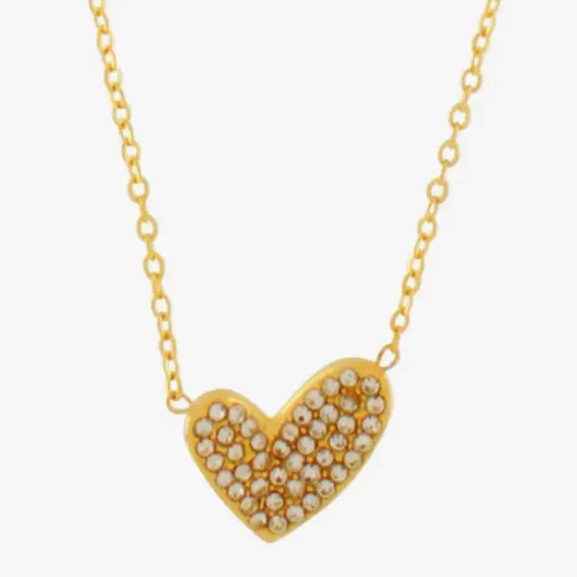 Love Origami Pavé Pendant Necklace
