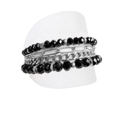 Multi Strand Glass Bead Chain Bracelet