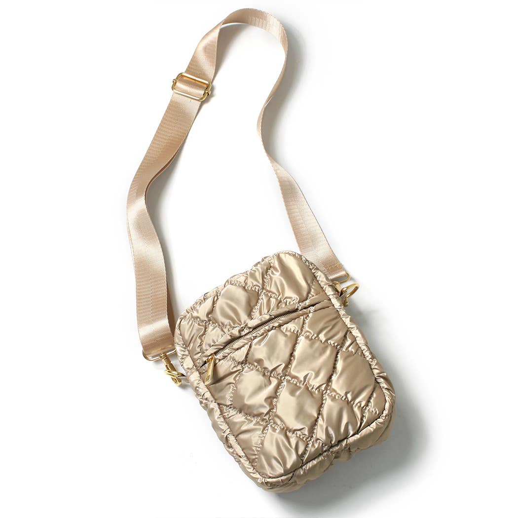 Glossy Puffy Mini Crossbody Bag - 27-EBG10714