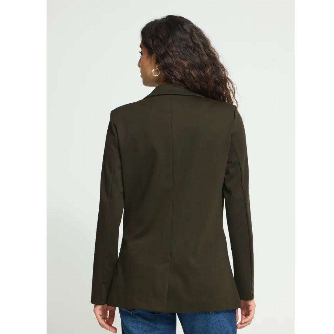 Kate Tailored Long Blazer | Rosin Green