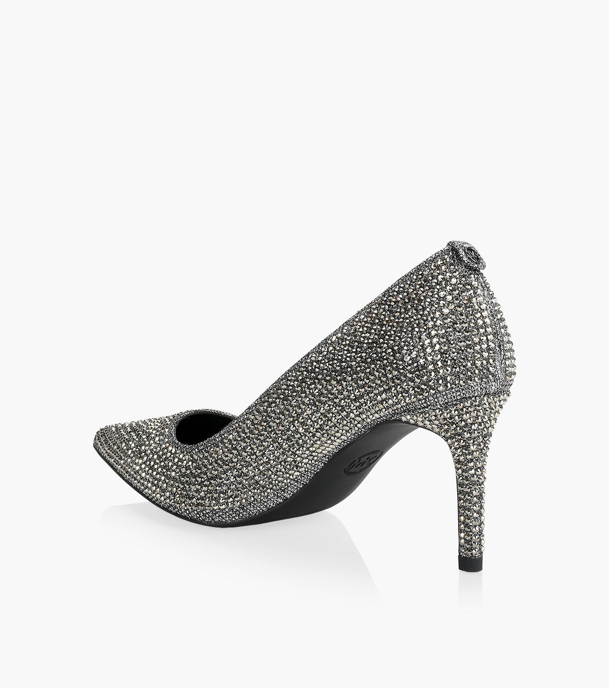 MICHAEL KORS Alina Rhinestone Heel | 40F1MEMS1A | Silver Rhinestone
