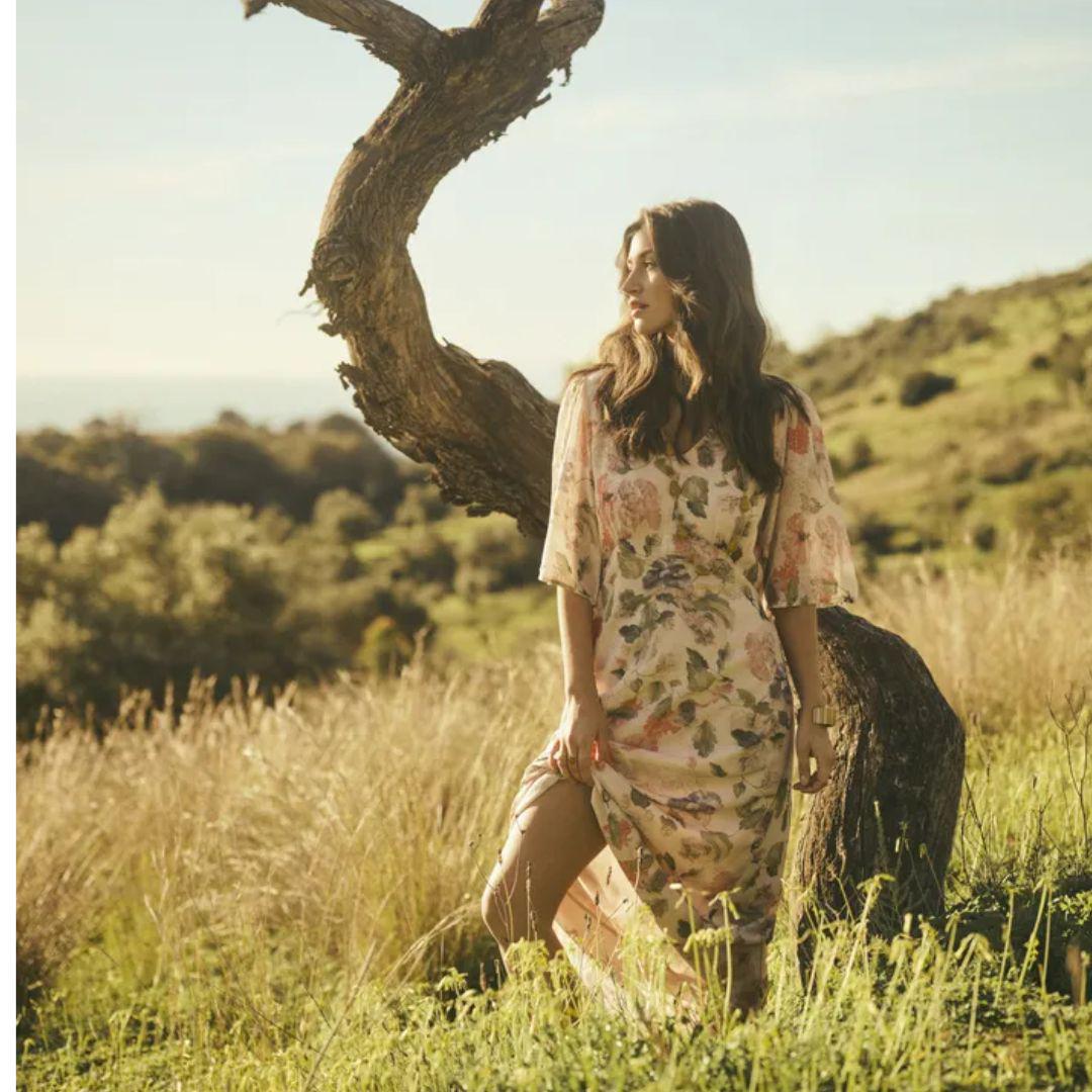 Hailey Dress - 10613427 - Flower Print