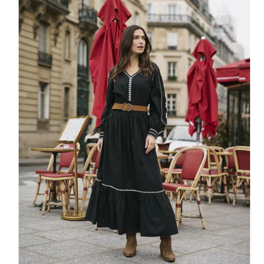 Gwen Long Dress - 10613167 - Pitch Black