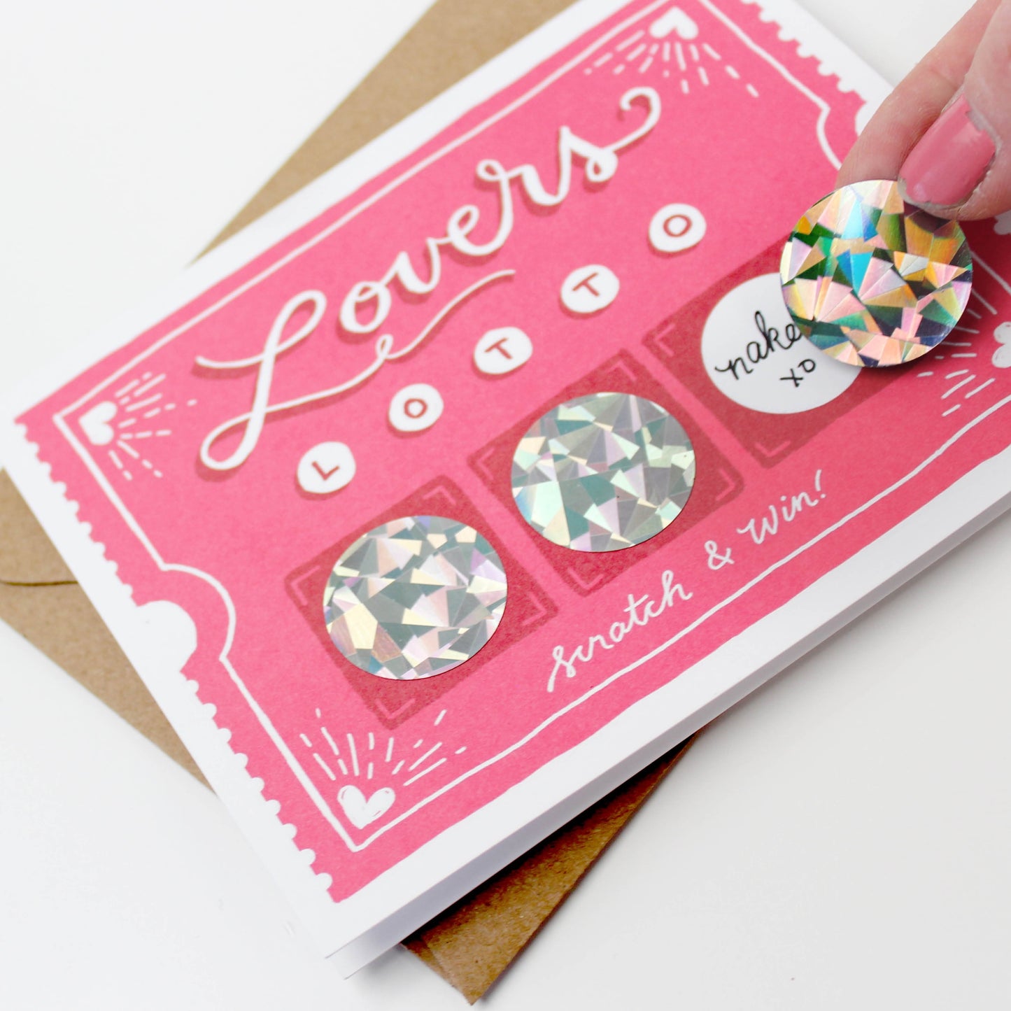 Lover's Lotto Scratch-off Card