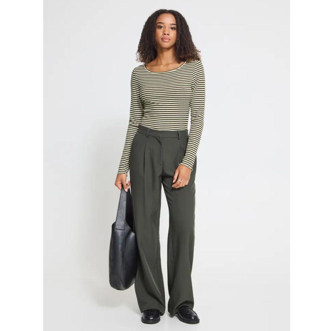 ICHI Cella Long Sleeve Stripe Top | 20122819