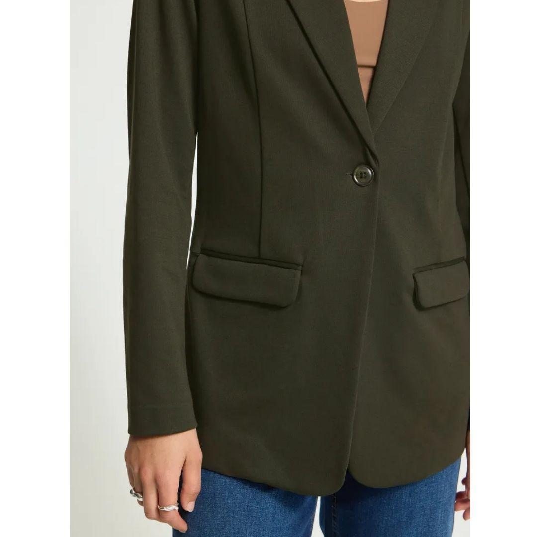 Kate Tailored Long Blazer | Rosin Green