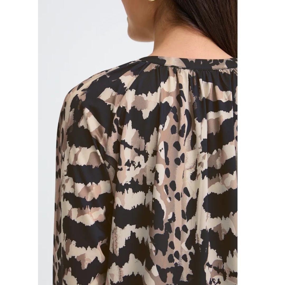 Seen Long Sleeve Top | Abstract Leo Driftwood