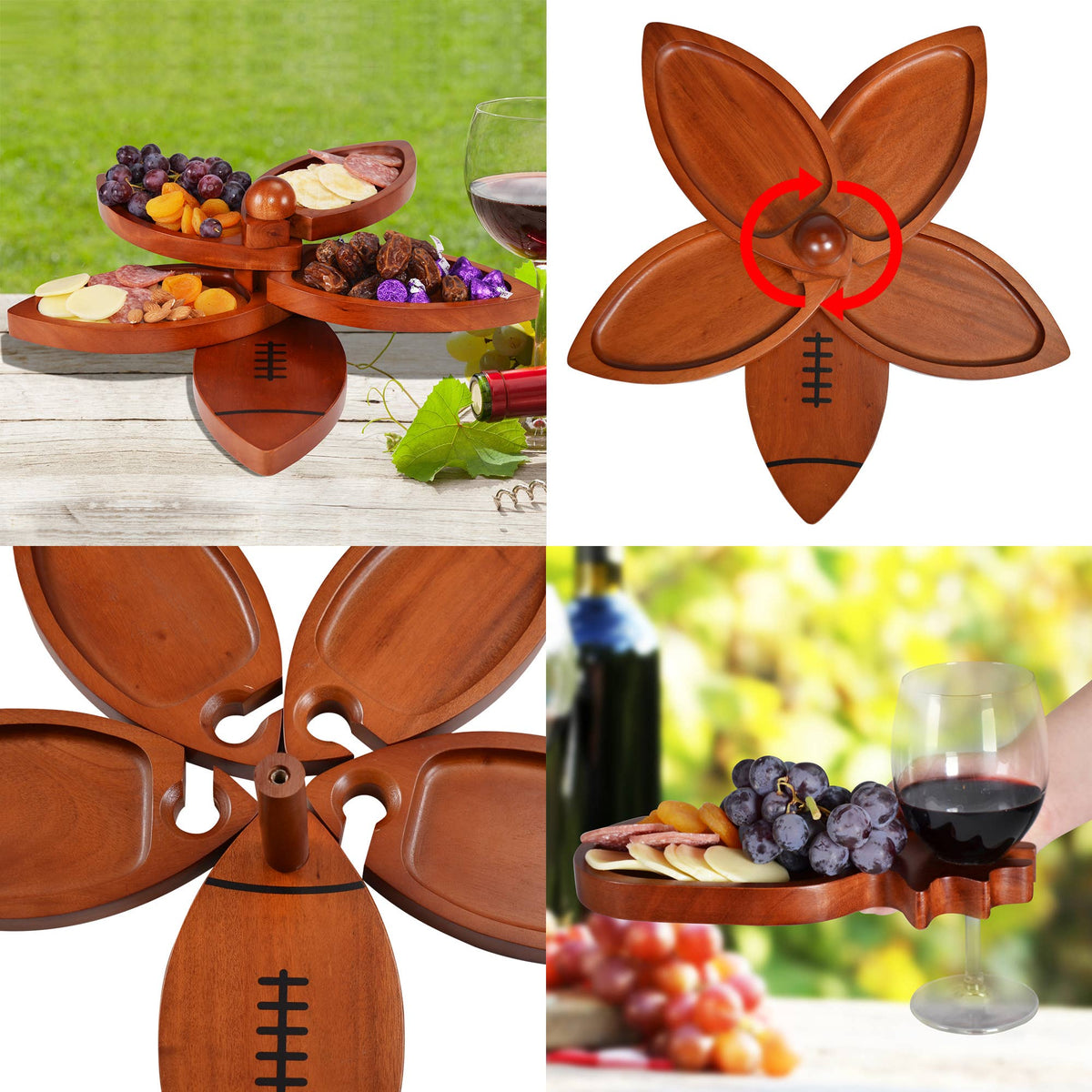 Appetizer Tray Mahogany Design - Pineapple - 5420PA