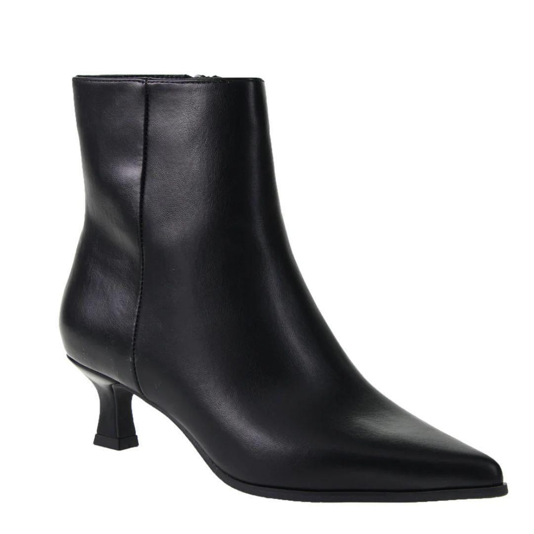 Novalie Faux Leather Low Heeled Bootie