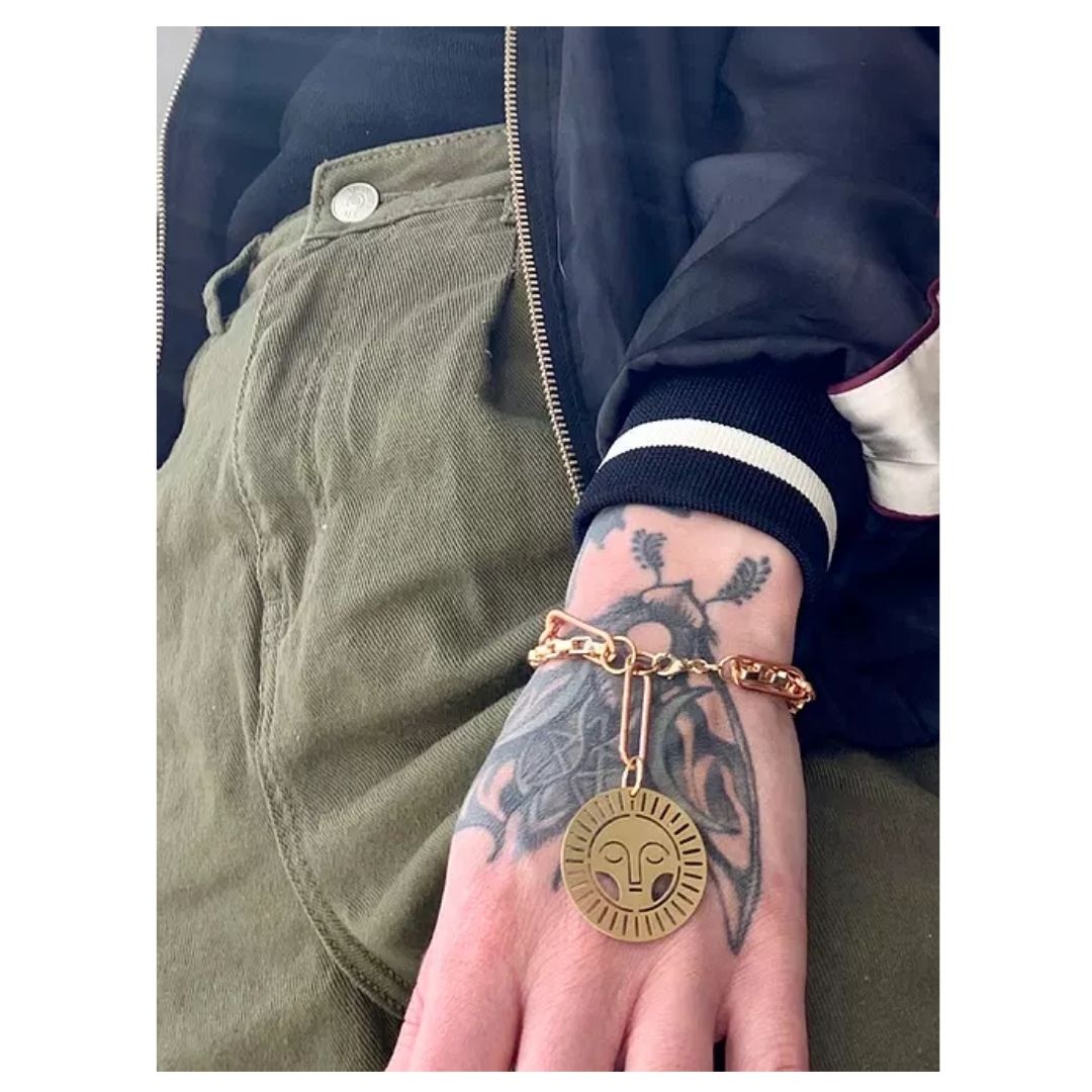 Celestial Charm Bracelet with Vintage Chain