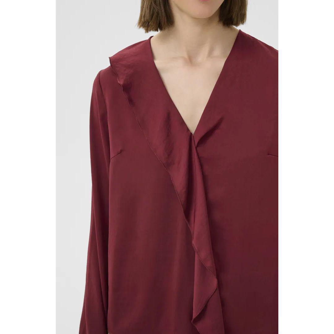 Auda Blouse - Cabernet