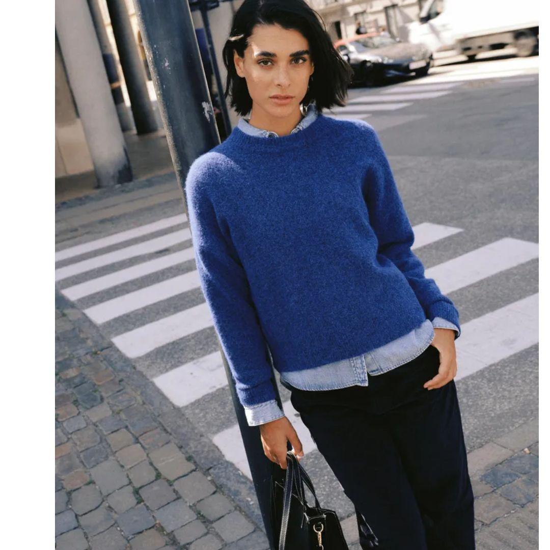 BYOUNG Omea Sweater | 20819591 | Blue Melange