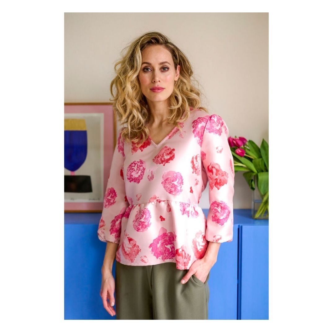 Vally Blouse - 50109497 - Fuchsia Pink