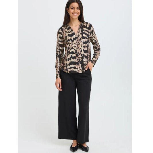 Seen Long Sleeve Top | Abstract Leo Driftwood