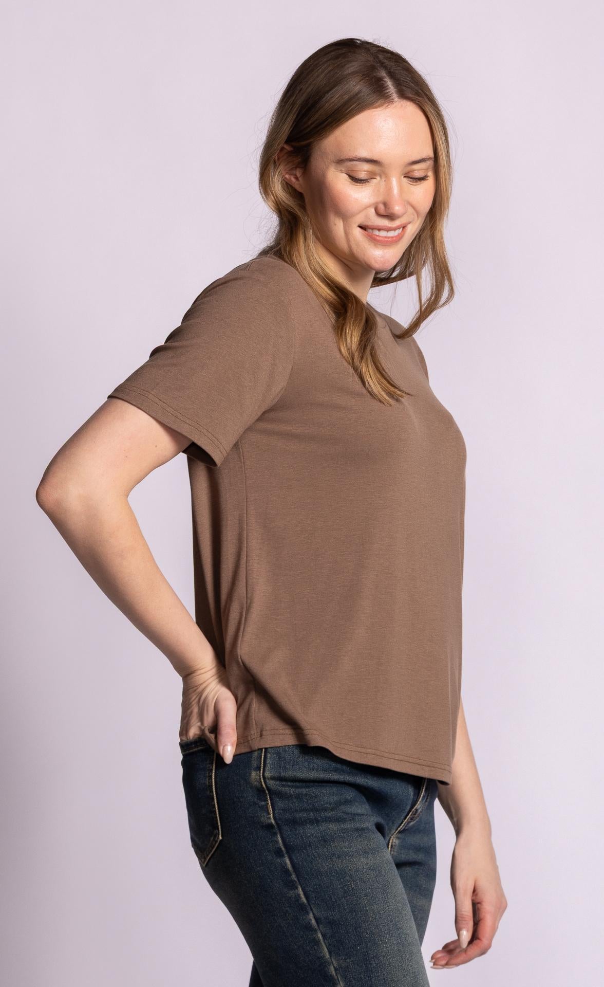 Camilla T-Shirt | TO-11212F26 | Brown
