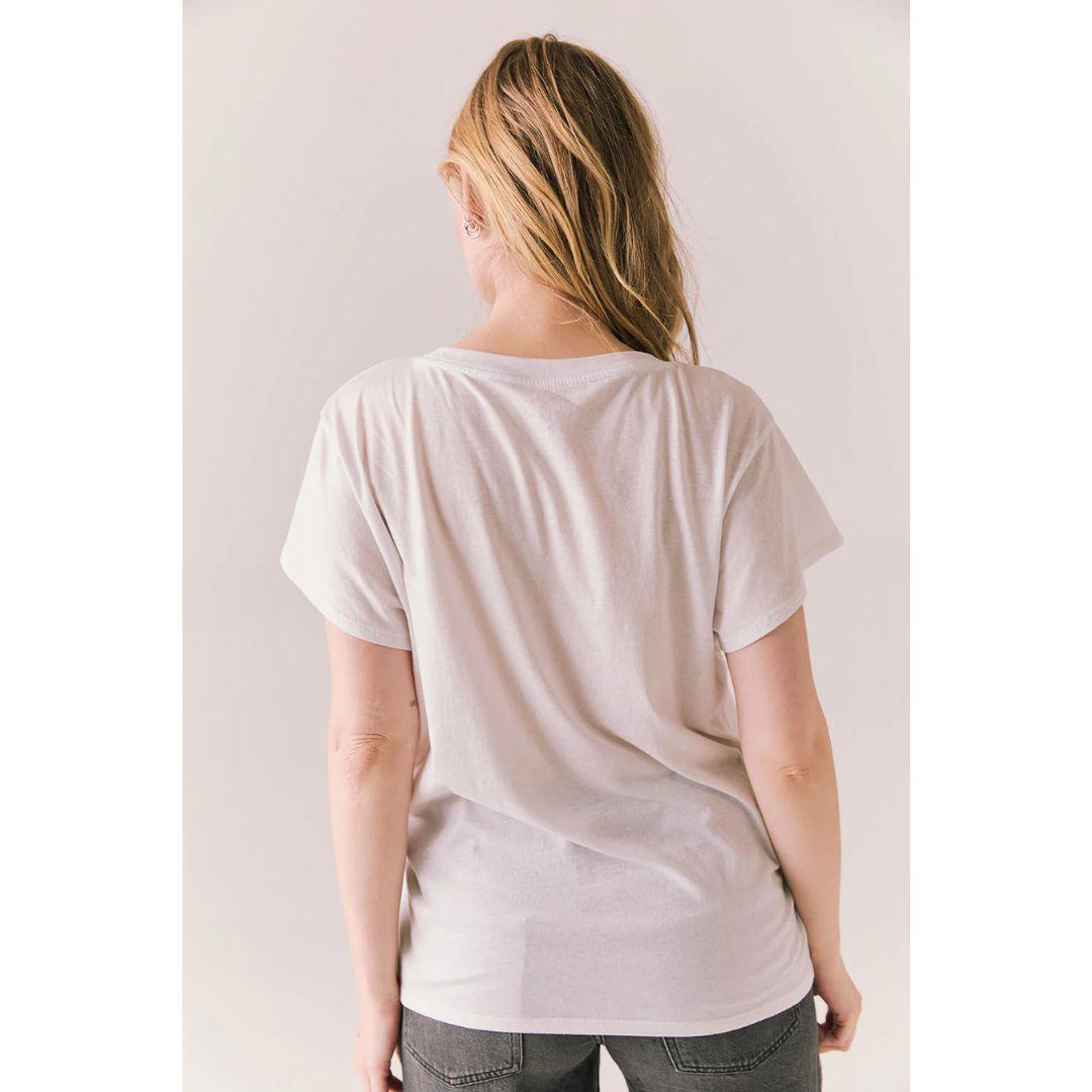 Woodstock Peace And Music Ticket Tee - White