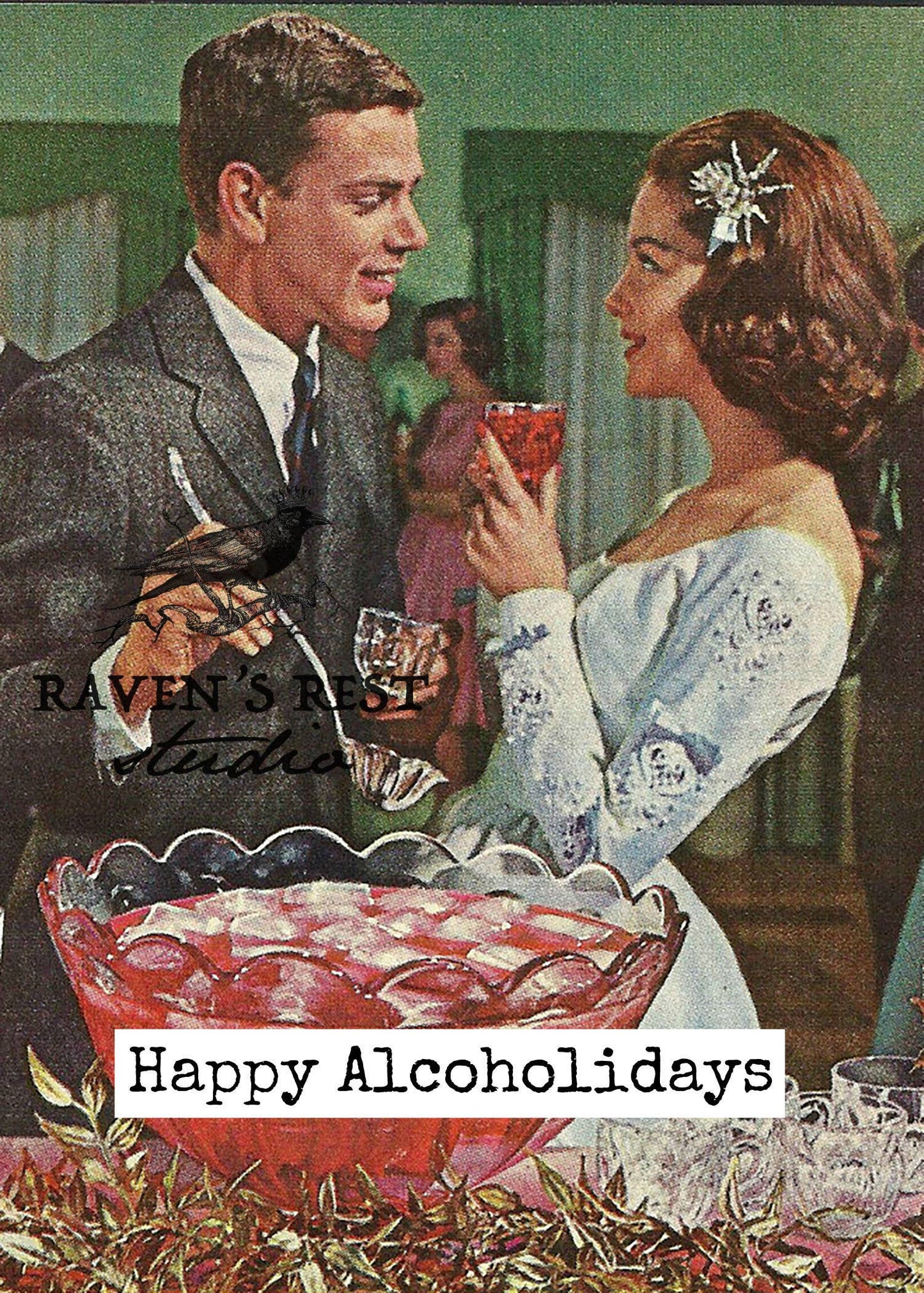 Happy Alcoholidays - Christmas Card.
